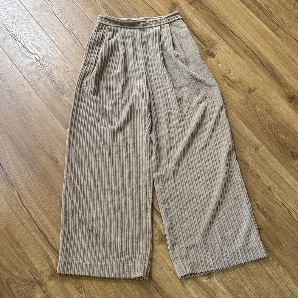 Urban Outfitters Ribbed Tan Trousers